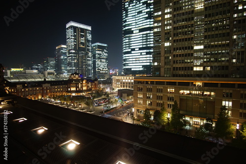 Beautiful night view in the big city  Tokyo  Japan.