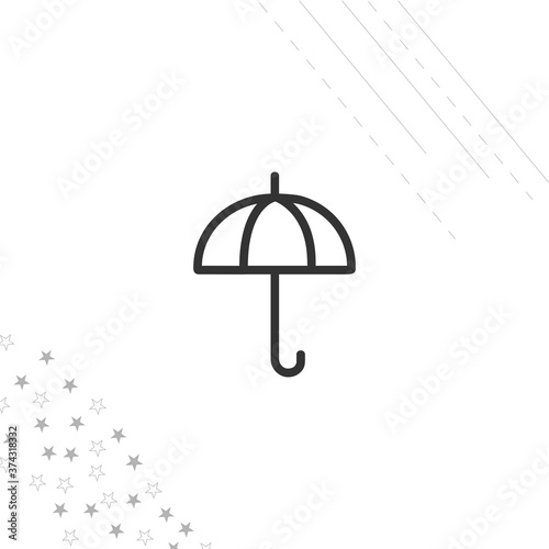 umbrella isolated line icon for web and mobile
