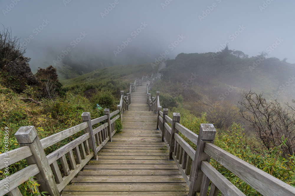 Obraz premium Autumn scenery of Hubei Shennongjia National Geopark Scenic Area, China