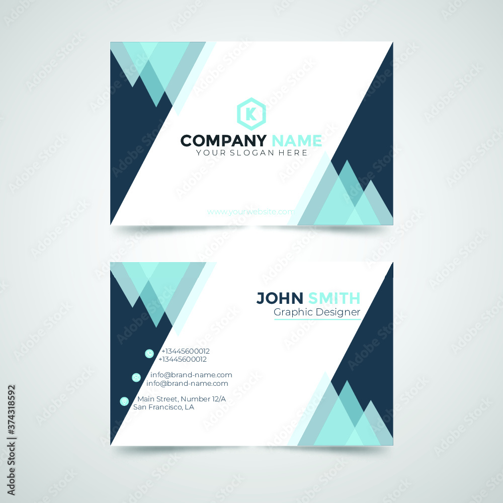Fototapeta premium minimalistic clean business card template design