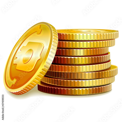 Vector Golden Coins