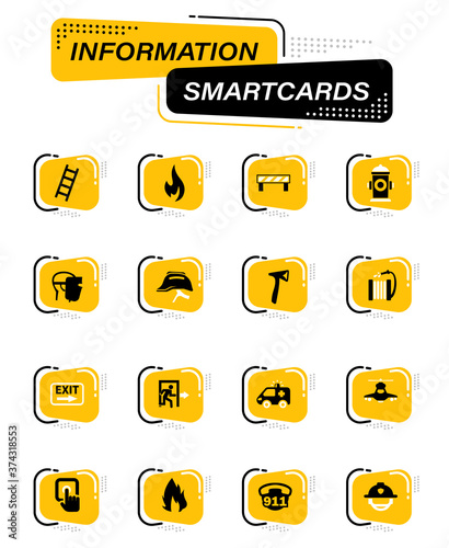 Emergency icons set