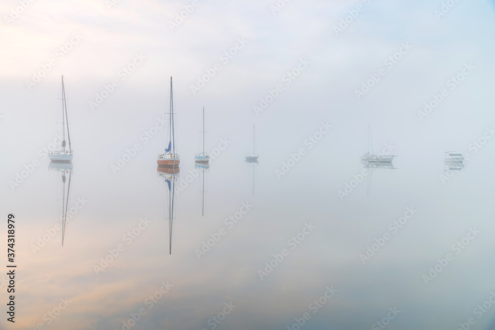 Boats in the Fog Boats in the Fog