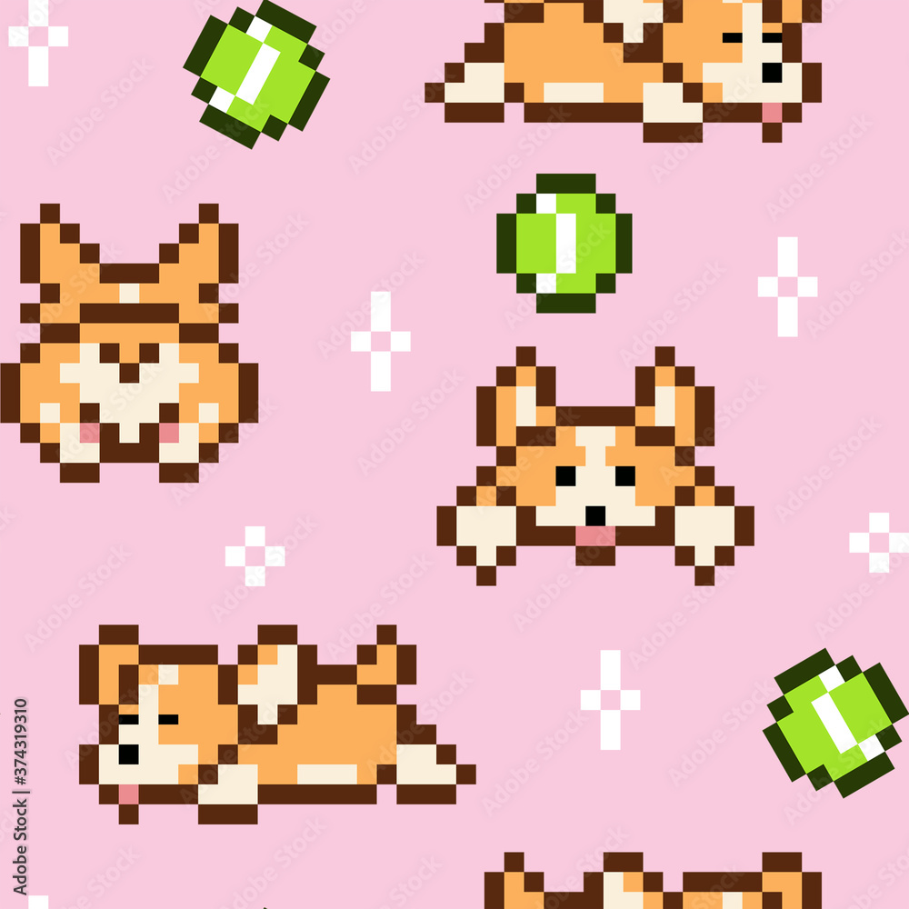 Cute Pixelated Corgi #4 - PIXELATED CORGIS