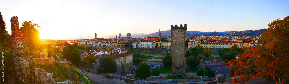 Florenz, Italien: Panorama über die Stadt