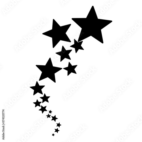 Stars vector. Star design tattoos. stream stars on a white background.