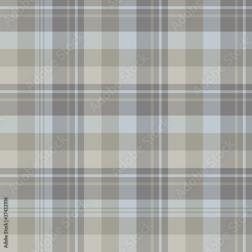 Seamless pattern in positive gray colors for plaid, fabric, textile, clothes, tablecloth and other things. Vector image.