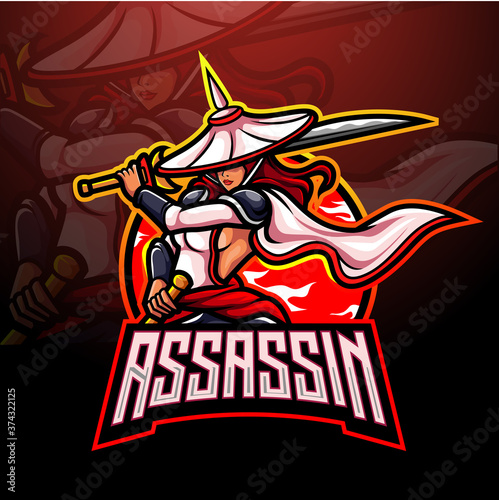 Assassin esport logo mascot design