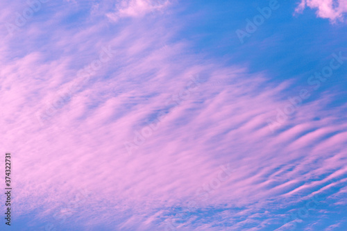 pink clouds sunset in the sky