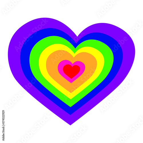 A rainbow-shaped heart  lgbt  illustration  vector 