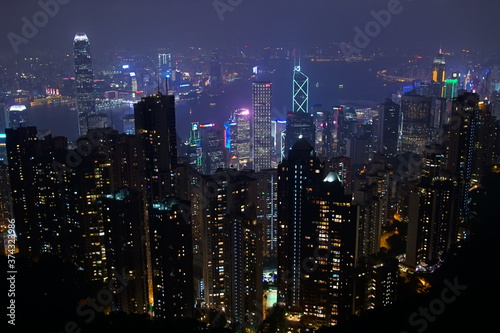 Wallpaper Mural View of Victoria Harbour in Hong Kong from the Peak Torontodigital.ca