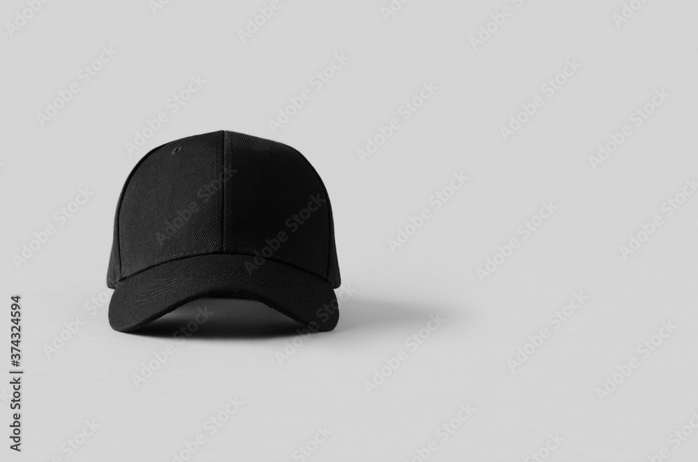 Black baseball cap mockup with copyspace. Black baseball cap mockup with copyspace.