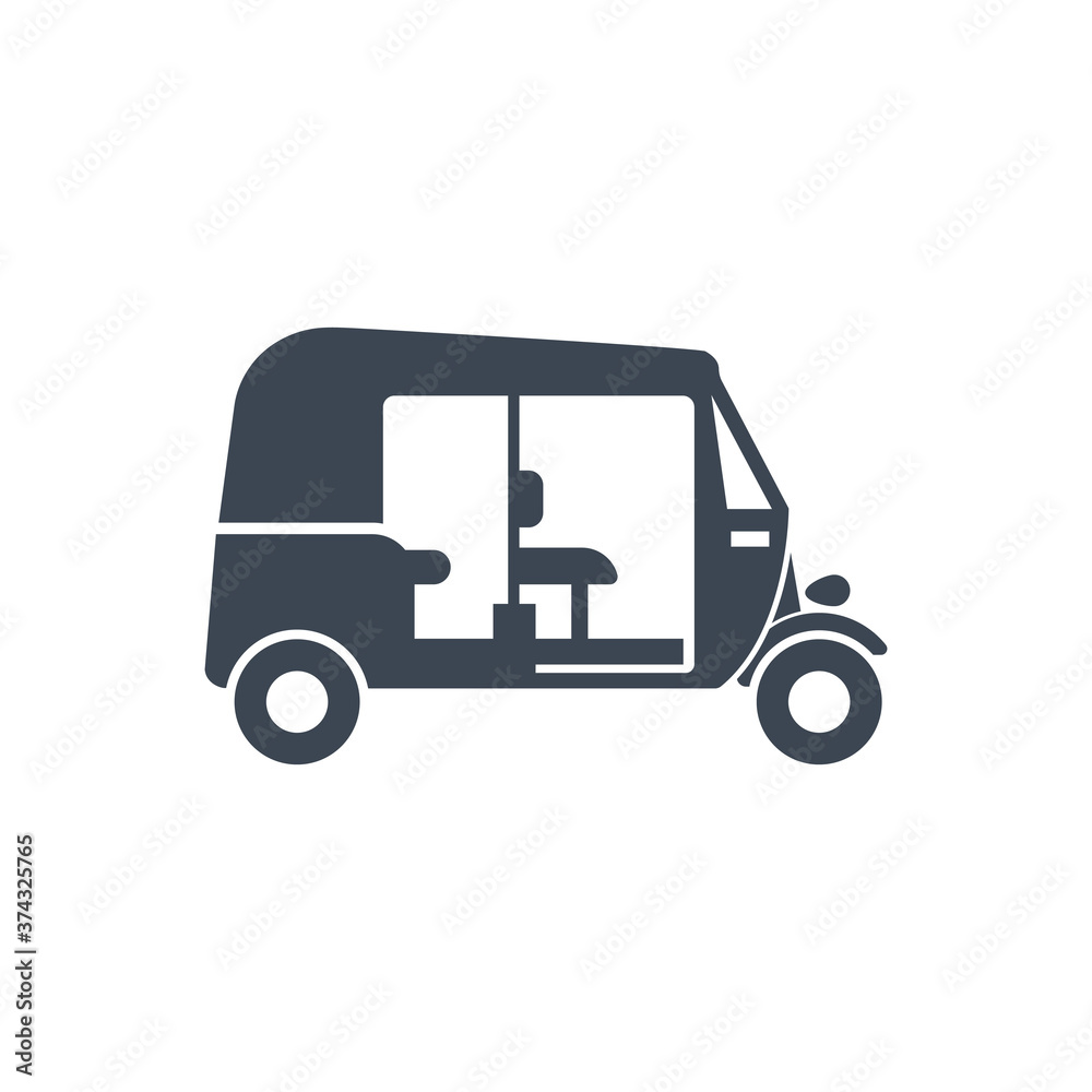 Auto rickshaw icon ( vector illustration )