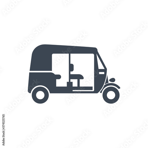 Obraz na plátně Auto rickshaw icon ( vector illustration )