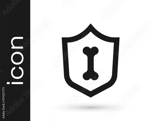 Grey Animal health insurance icon isolated on white background. Pet protection concept. Vector.