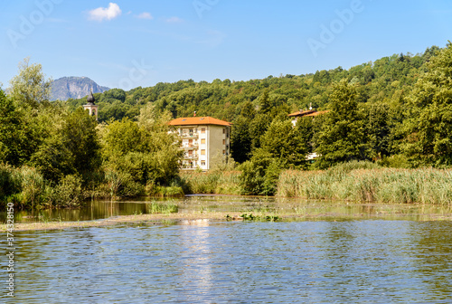 Landscape of Lake of Brinzio in valey Rasa at summertime, province of Varese, Lombardy, Italy. photo