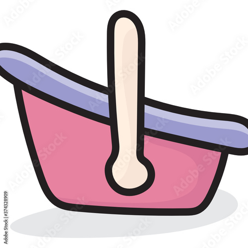 
Beautiful design icon of baby carry basket vector 
