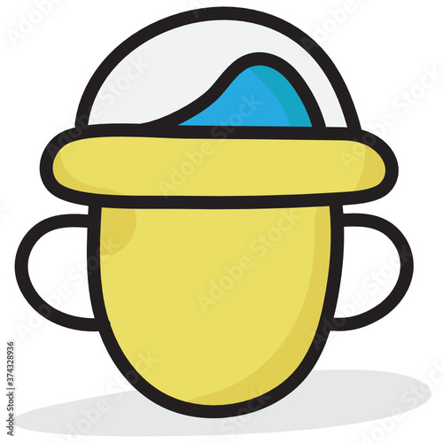 
Modern style icon of baby accessory, baby cup icon
