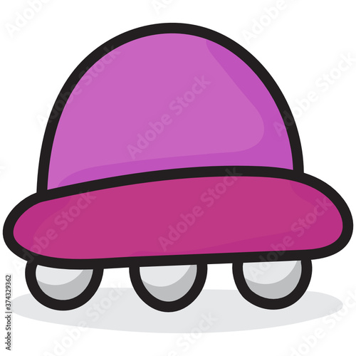 
An unidentified flying object, ufo or flying saucer icon
