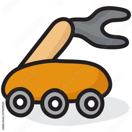 
A moon rover or moon rover car, space exploration vehicle vector 
