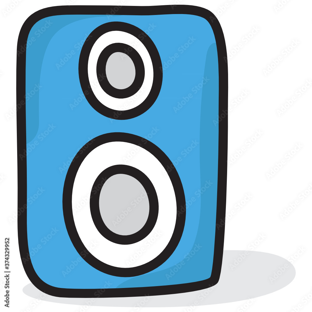 A music sound speaker icon, flat stye
A music sound speaker icon, flat stye