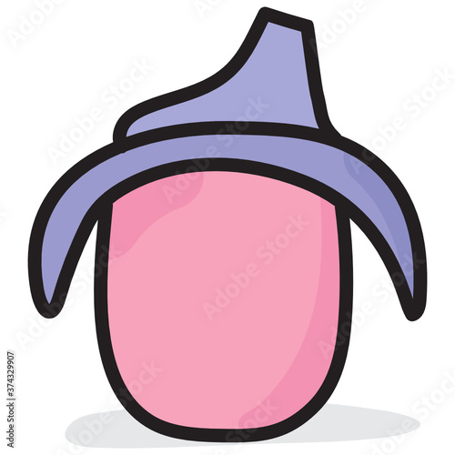 
Modern style icon of baby accessory, sippy cup icon
