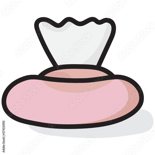 
Flat icon design of a tissue paper box
