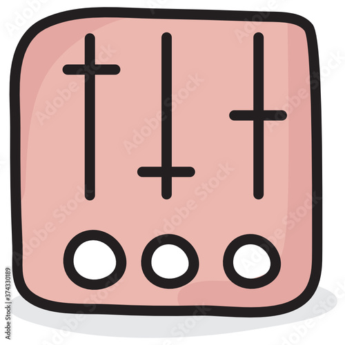 
Flat design of volume equalizer, a frequency adjuster
