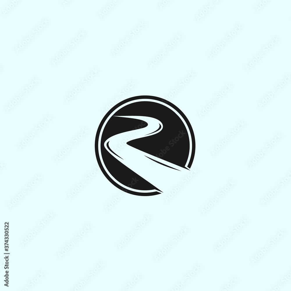 letter r logo. river icon letter r logo. river icon