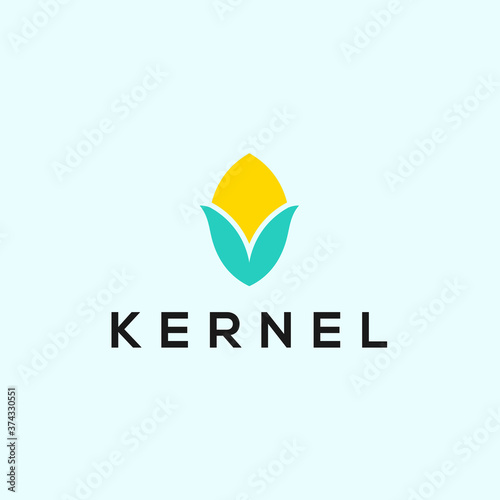 abstract corn logo. farmer icon