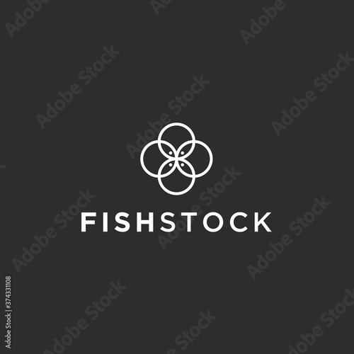 abstract fish logo. fish icon