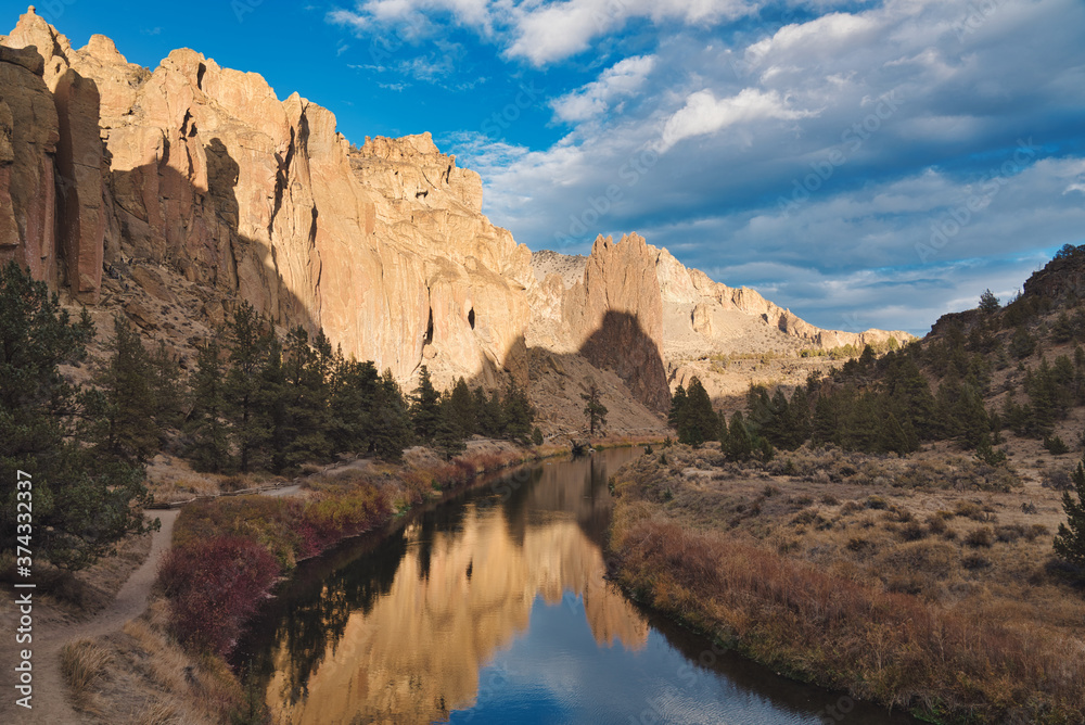 Smith Rock River and Sunset