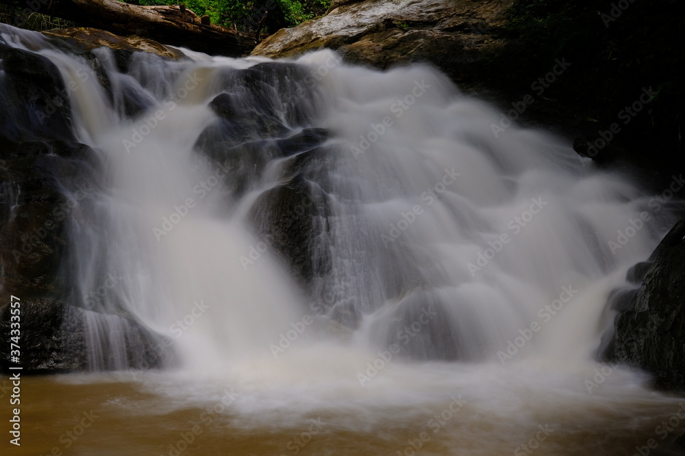 waterfall in the forest waterfall in the forest