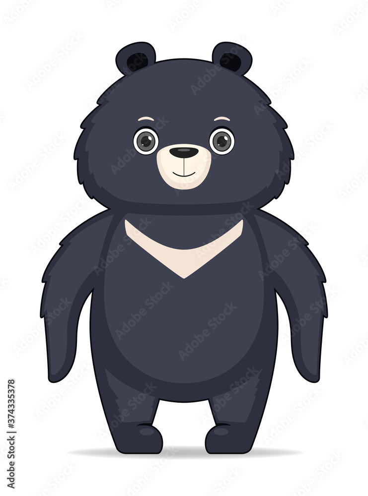 Naklejka premium Himalayan bear animal standing on a white background