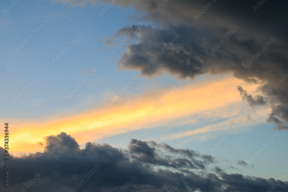 beautiful colorful sky and cloud in twilight time background