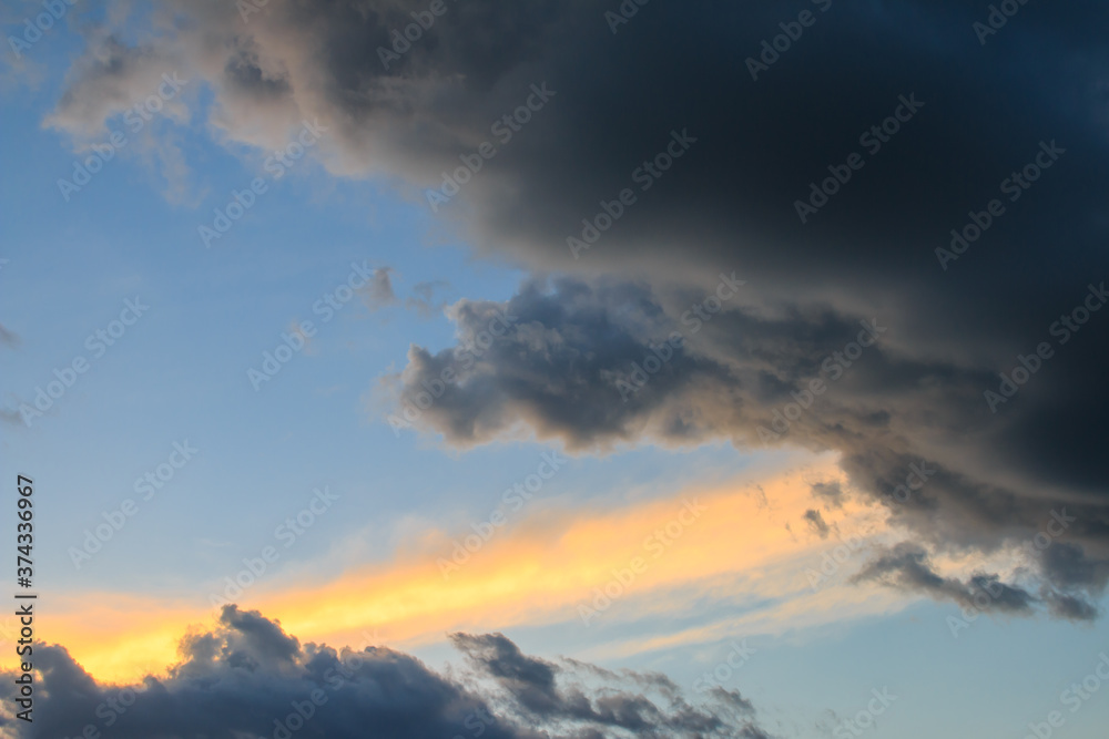beautiful colorful sky and cloud in twilight time background