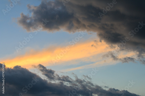 beautiful colorful sky and cloud in twilight time background