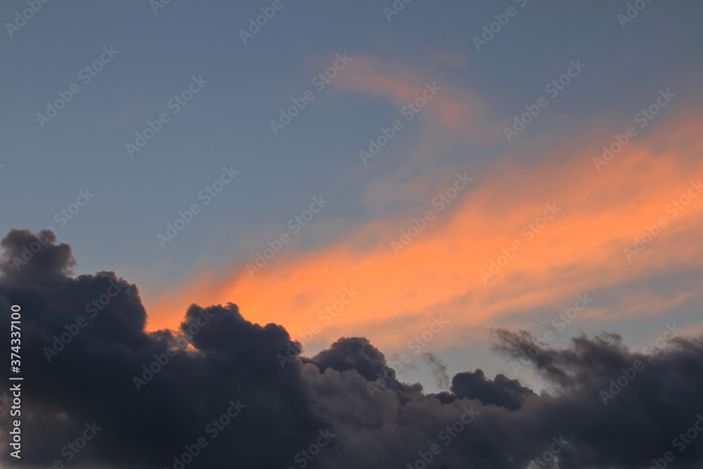 beautiful colorful sky and cloud in twilight time background