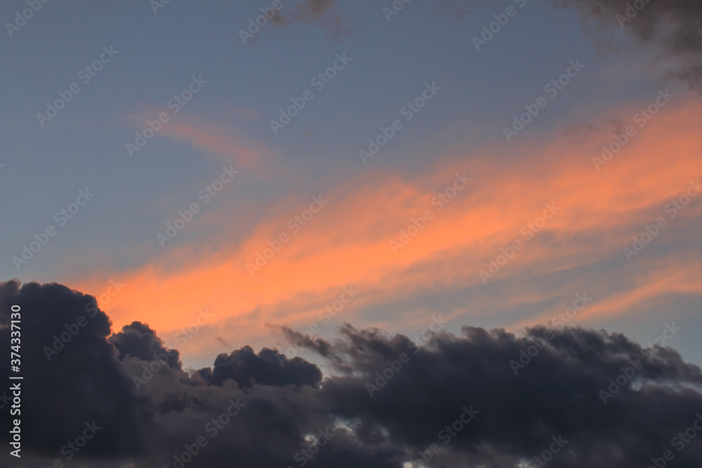 beautiful colorful sky and cloud in twilight time background