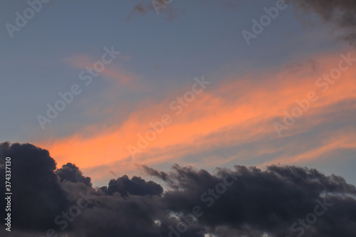Obraz na płótnie beautiful colorful sky and cloud in twilight time background w salonie