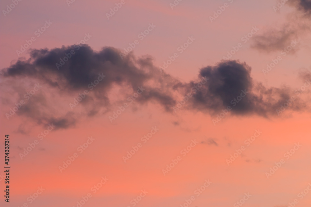 beautiful colorful sky and cloud in twilight time background