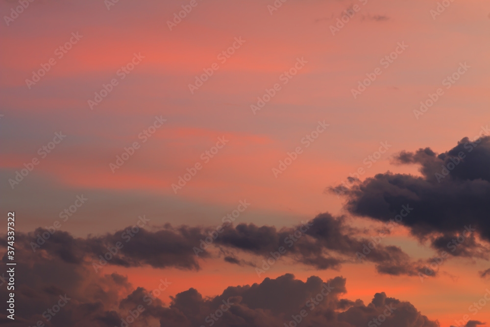 beautiful colorful sky and cloud in twilight time background