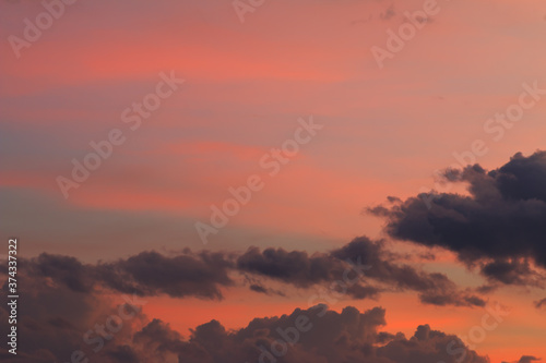 Obraz na płótnie beautiful colorful sky and cloud in twilight time background w salonie
