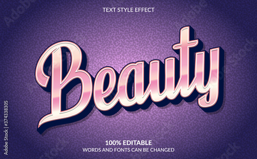 Editable Text Effect, Beauty Text Style