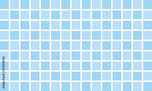 Blue square check tile grid pattern on white background vector