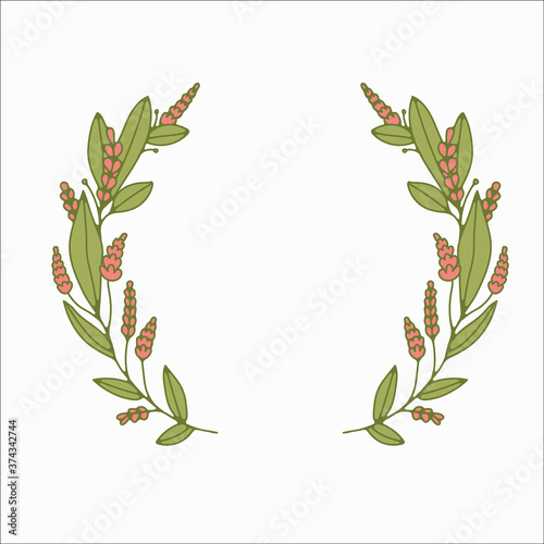 Floral frames and borders vector collection. Isolated botanical graphic elements for design projects and your creativity. Delicate circle frames for wedding invitations, posters, feminine designs.