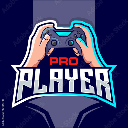 Pro player esport game logo design