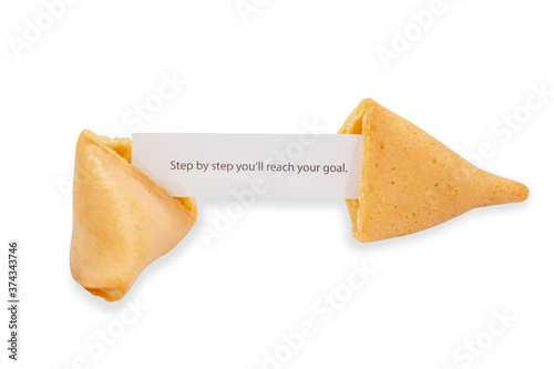 Two fortune cookie with slip goal prediction
