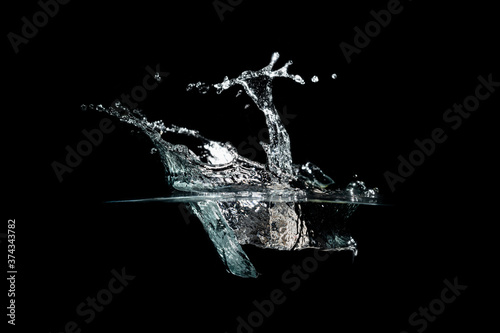 Water Splash on dark background