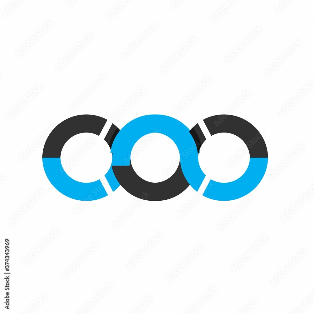 OOO, COC, CXC initials modern technology logo and vector icon OOO, COC, CXC initials modern technology logo and vector icon